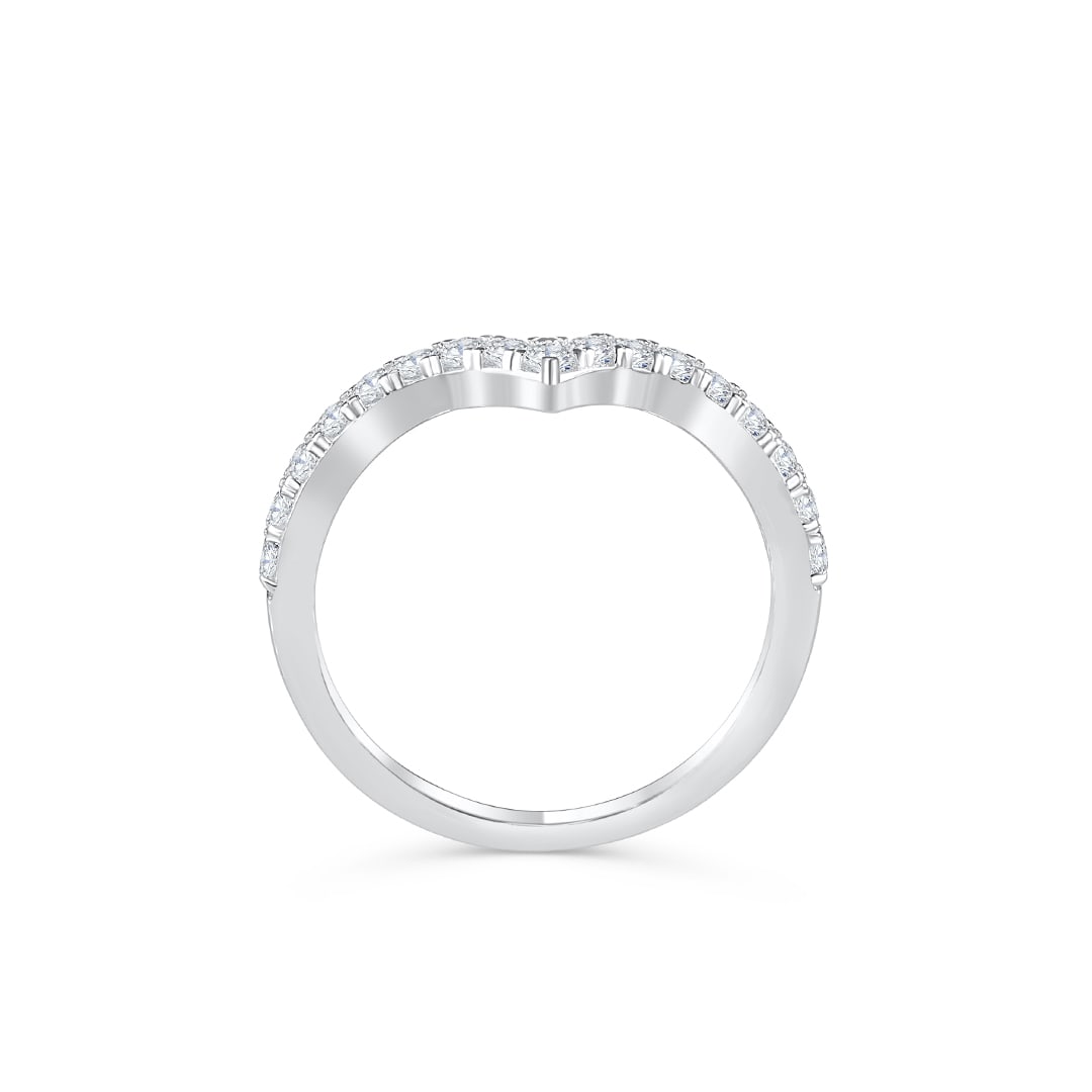 Pearich Dainty Half Eternity Band Ring