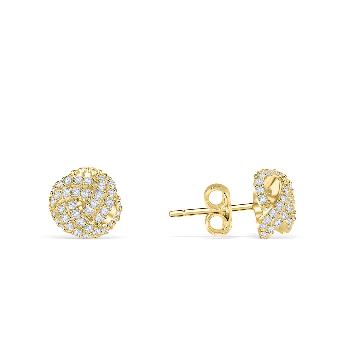 Pearich Yellow Gold Stud Earrings