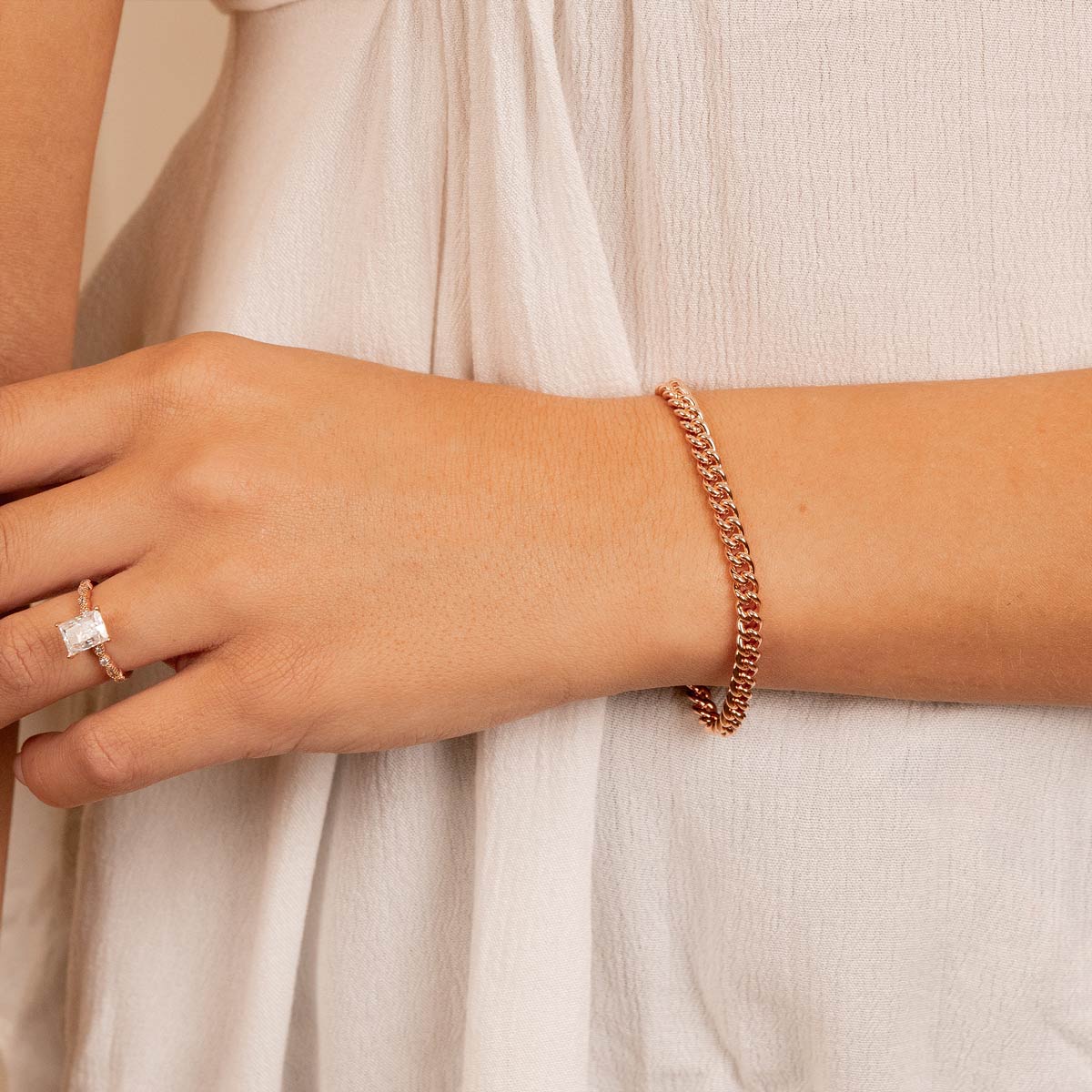 Pearich Rose Gold Link Bracelet