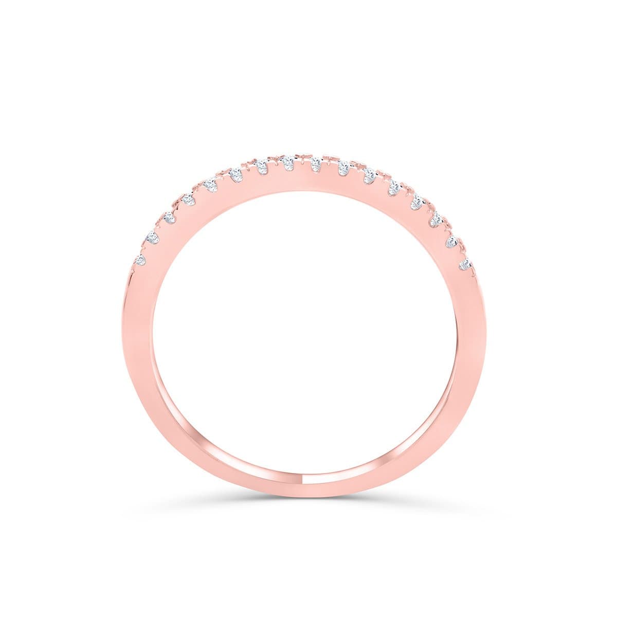 Pearich Rose Gold Half Eternity Ring