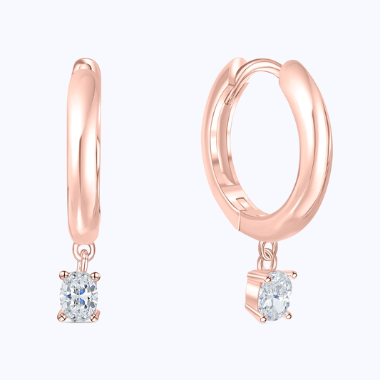 Pearich 18K Rose Gold  Dangel Earrings