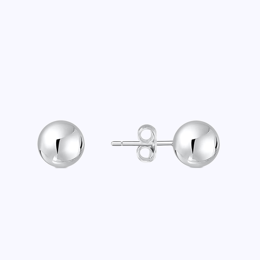 Pearich Brilliant Sterling  Silver Ball Earring