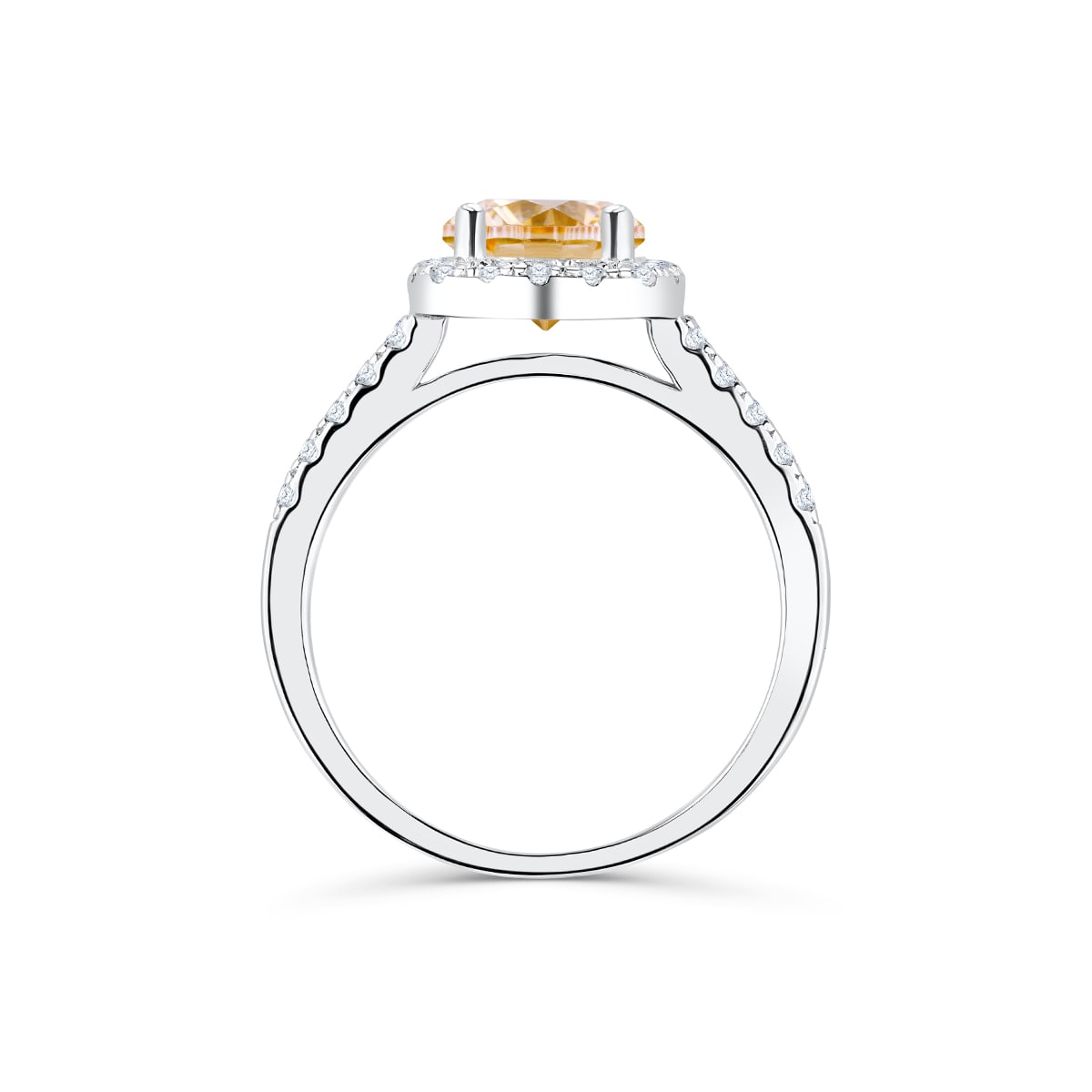 Pearich Classic Halo EngageMent Ring