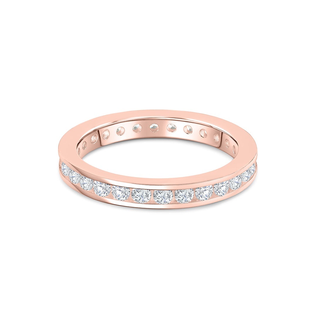 Pearich Rose Gold Eternity Promise Ring