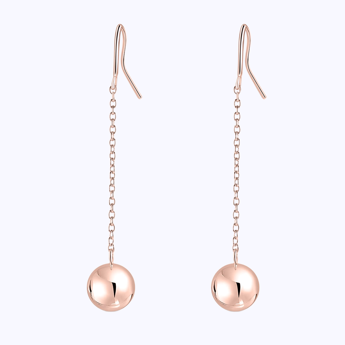 Pearich Rose Gold Ball Earrings