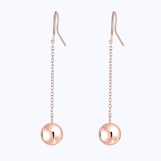 Pearich Rose Gold Ball Earrings