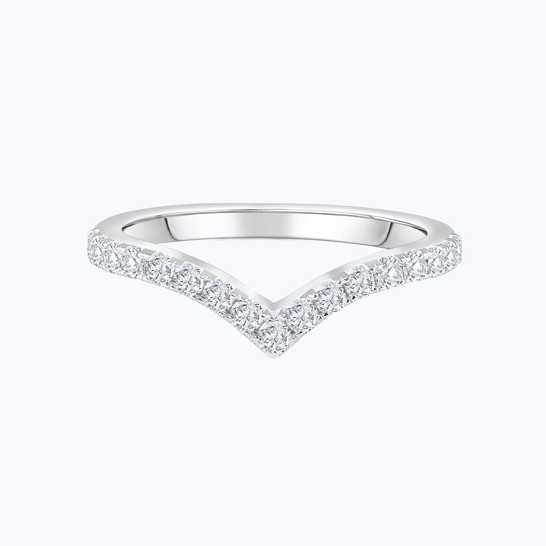 Pearich Dainty Half Eternity Band Ring