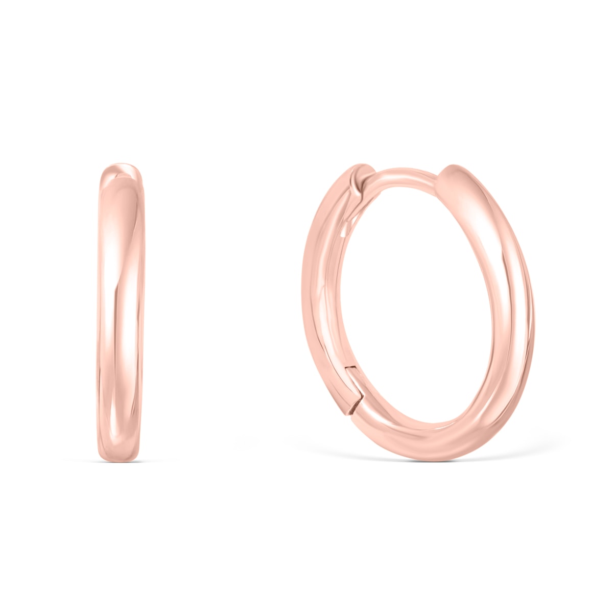 Pearich Rose Gold Huggie Earrings