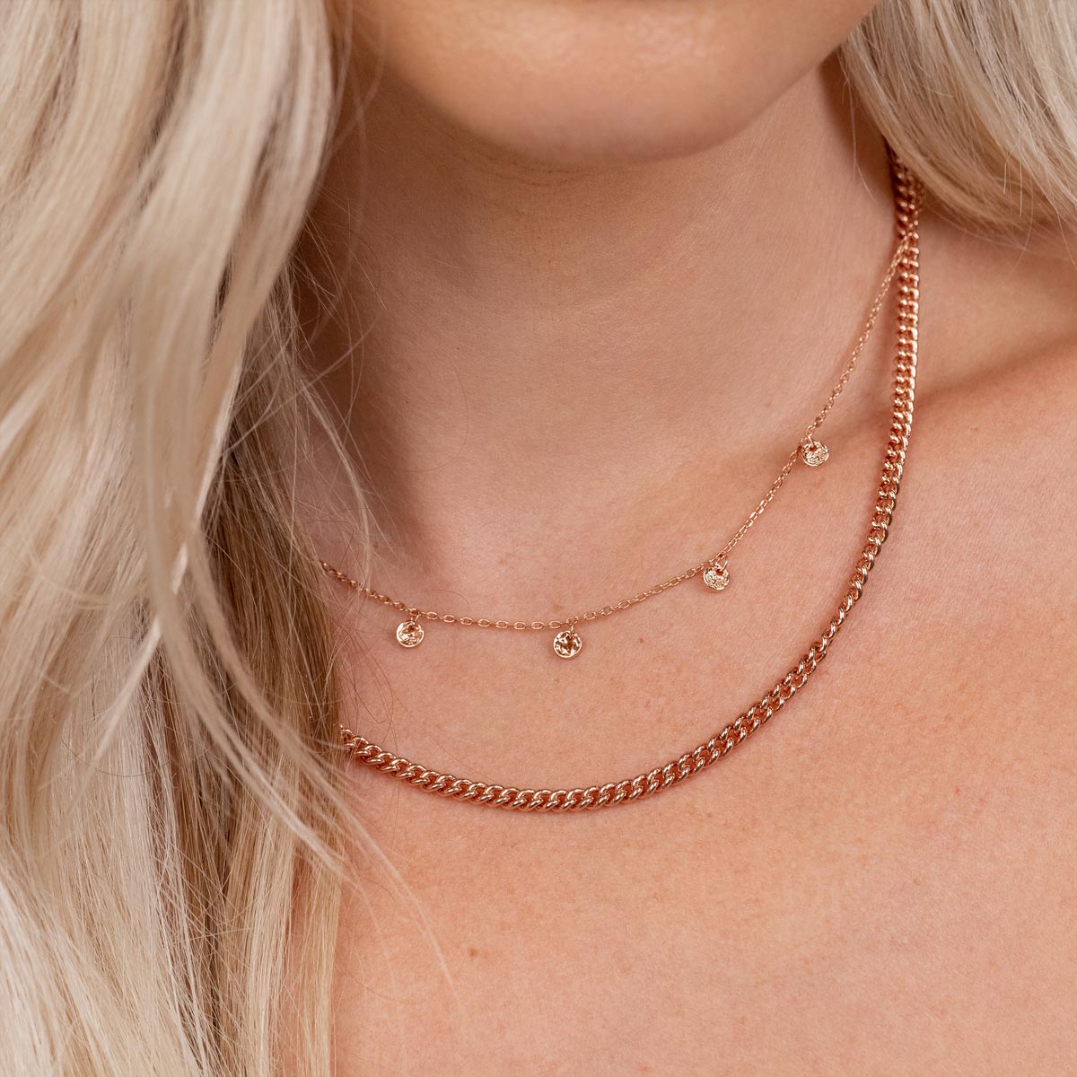 Pearich 18k Rose Gold Plated Chain Necklace