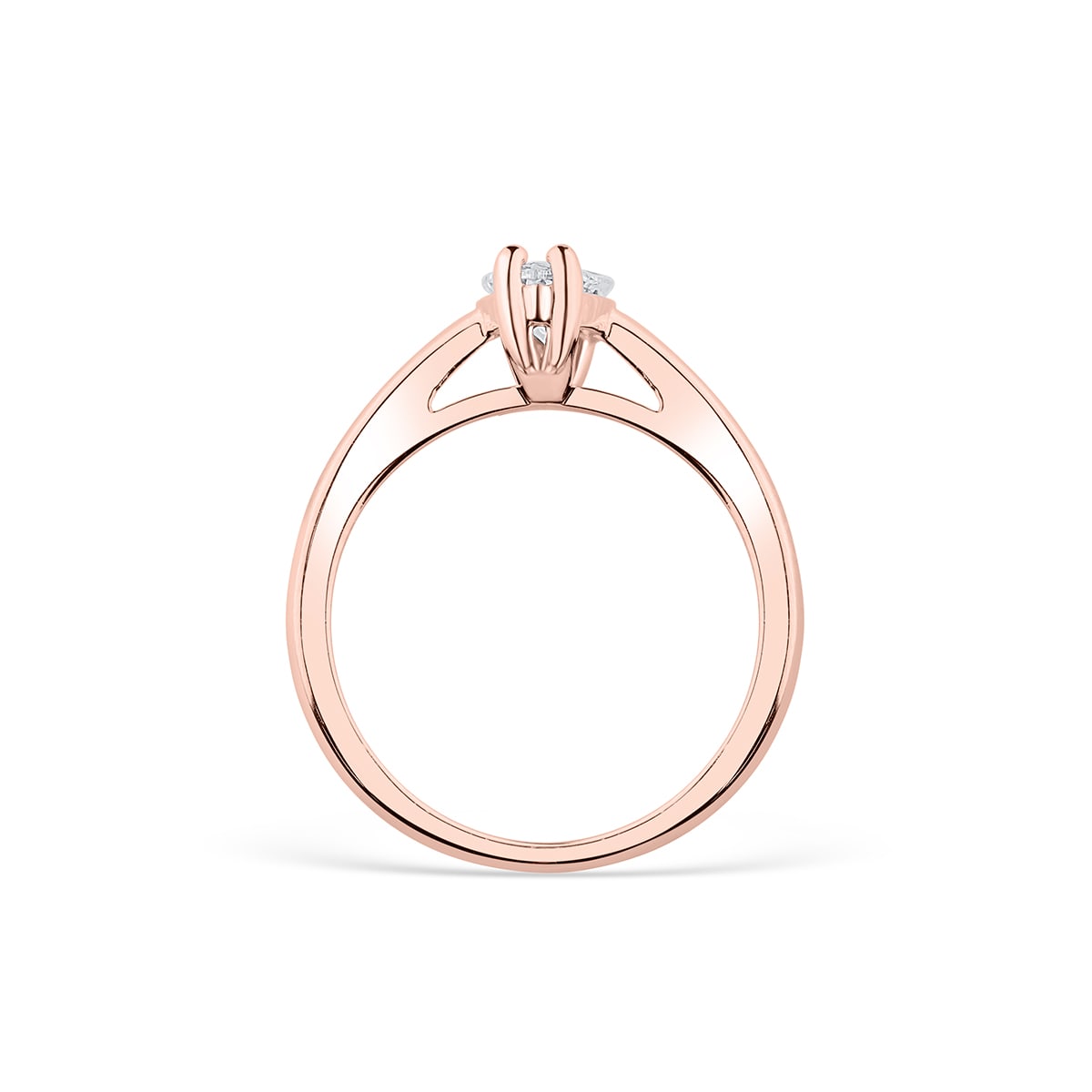 Pearich 18K Rose Gold EngageMent Band Ring