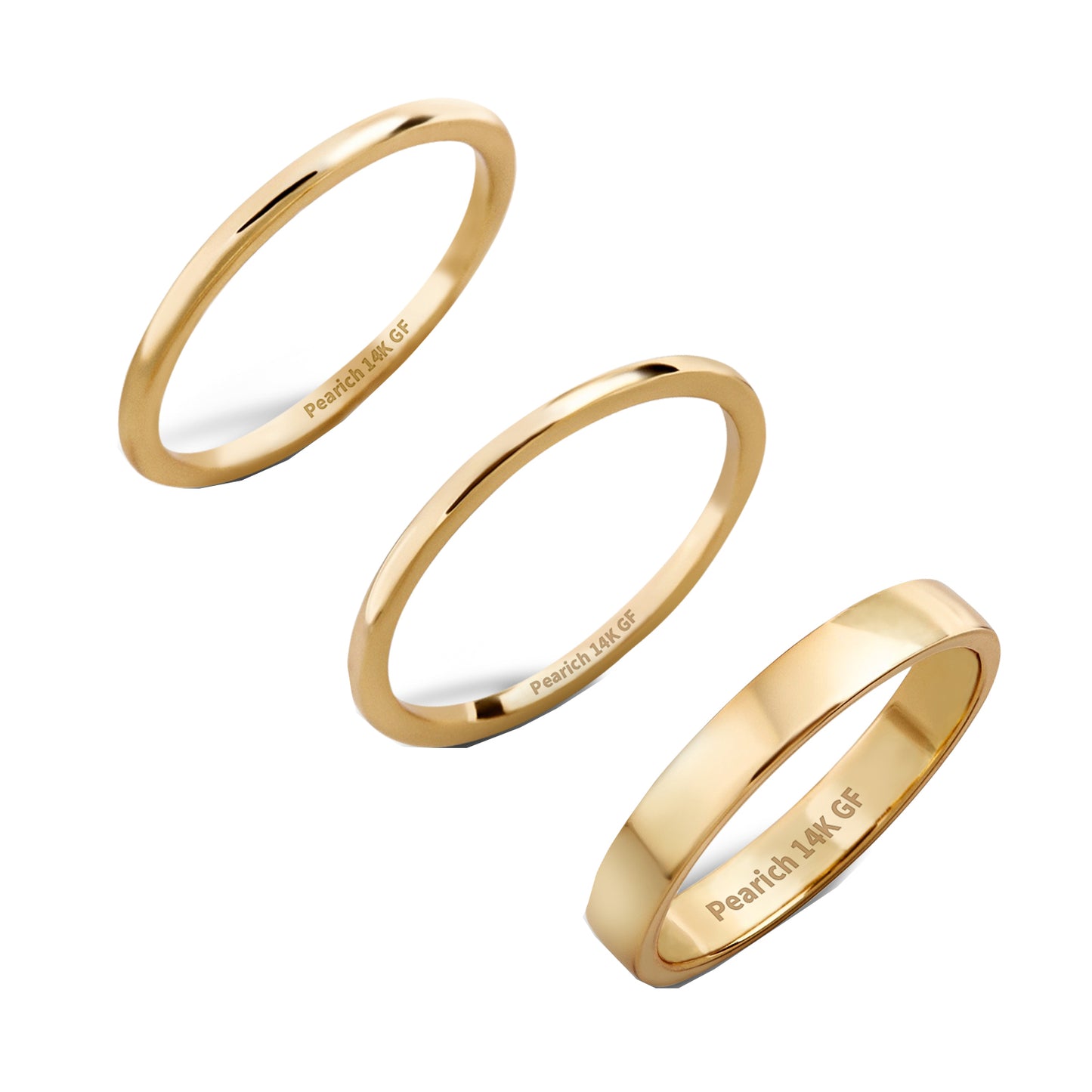 Pearich 14K Gold Filled Ring Band Ring for Women