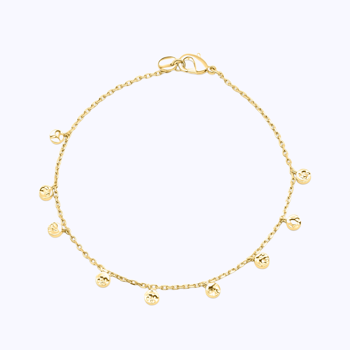 Pearich 18k Gold  Charm  Bracelet