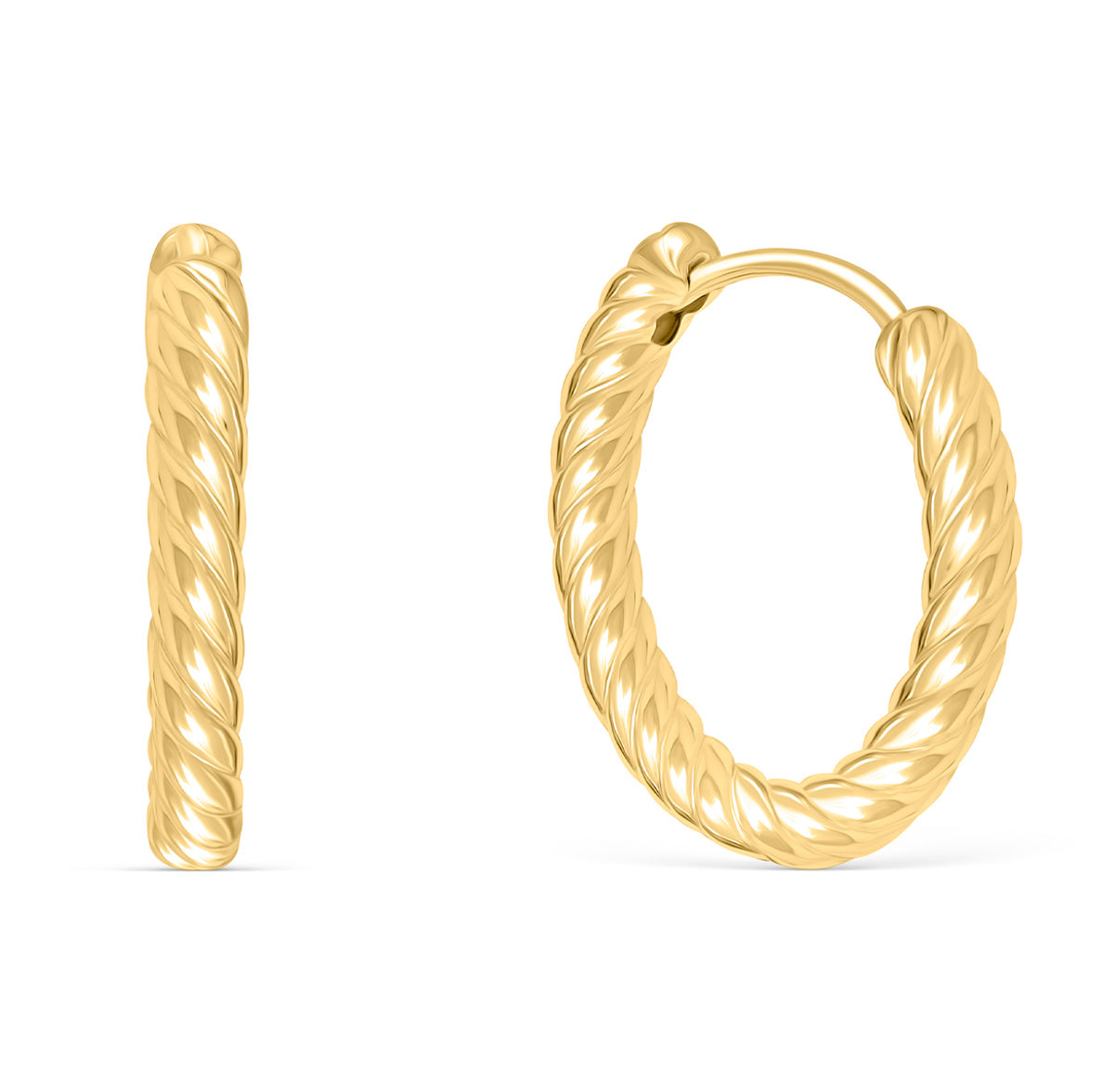 Pearich Gold Hoop Earrings