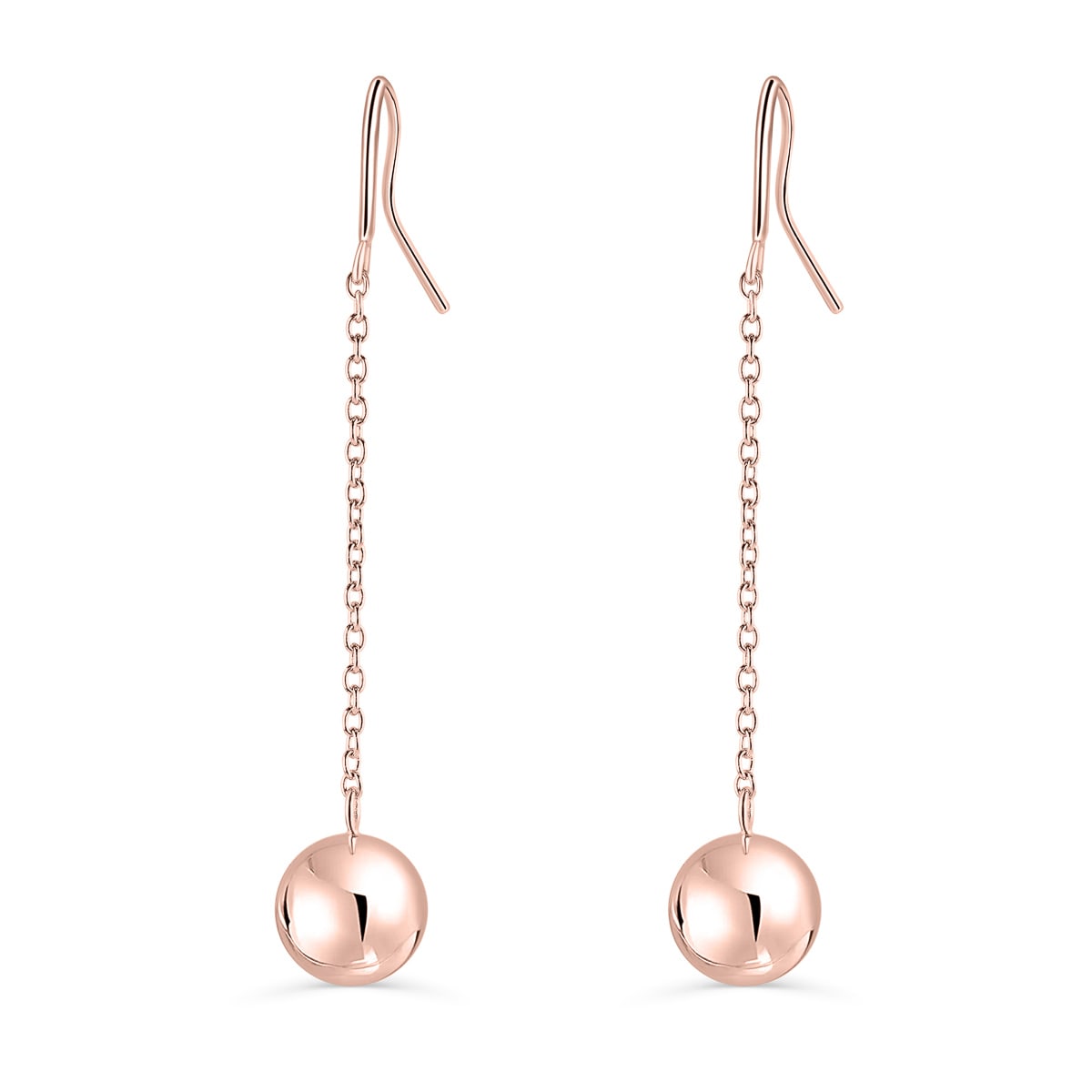 Pearich Rose Gold Ball Earrings