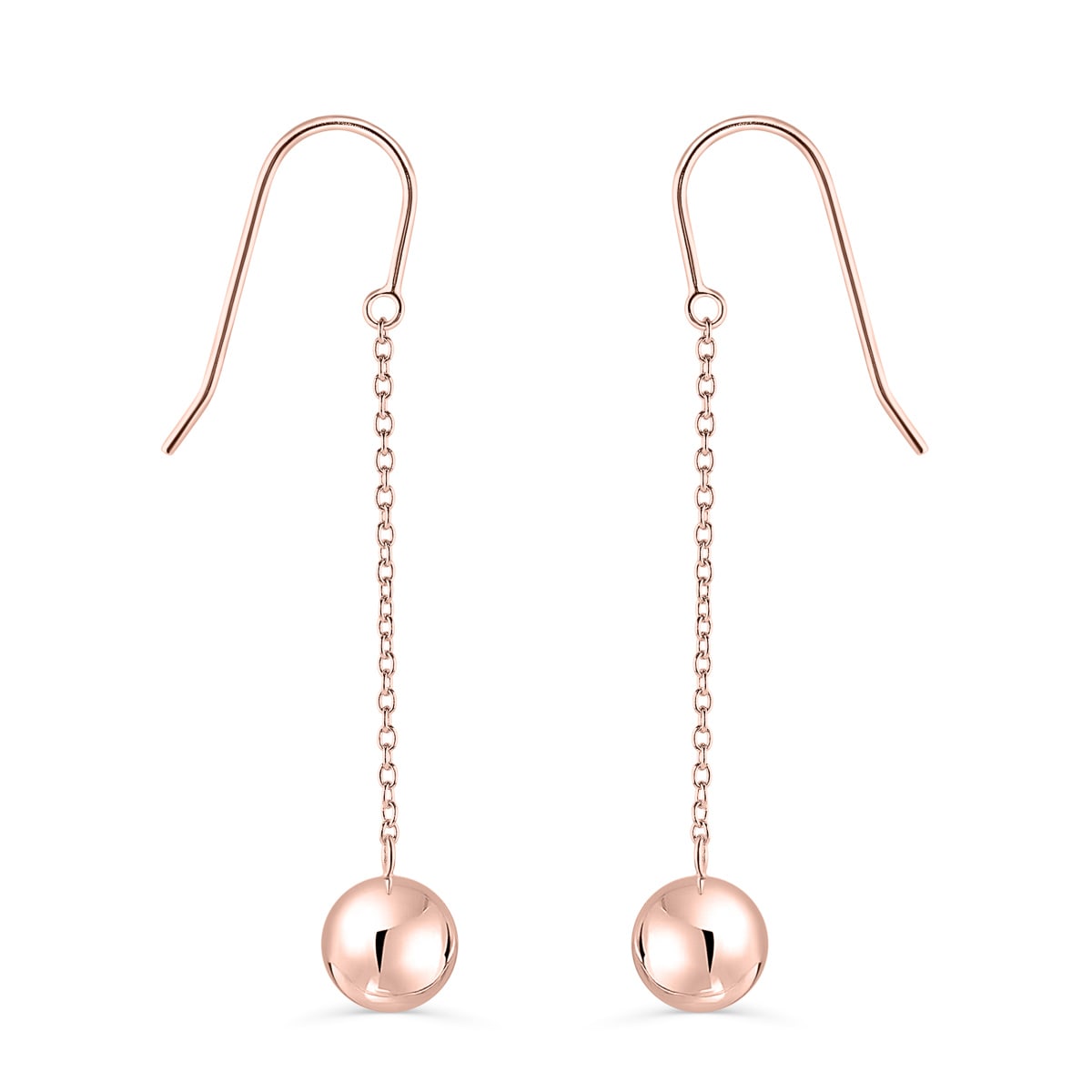 Pearich Rose Gold Ball Earrings