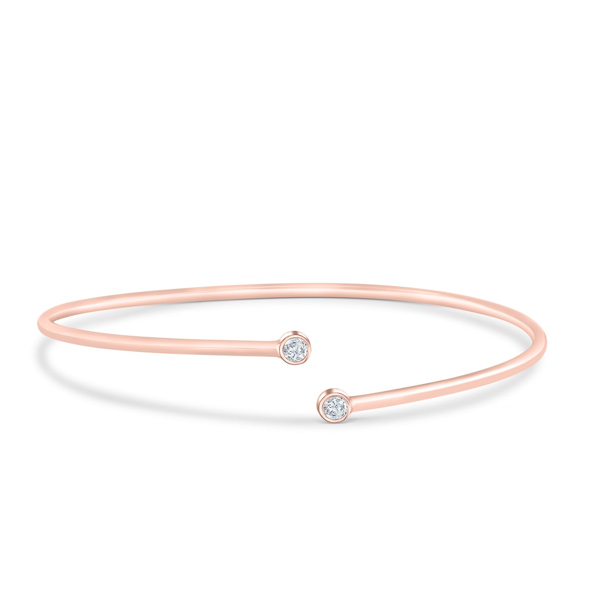 Pearich Rose Gold Open Bangle Bracelet