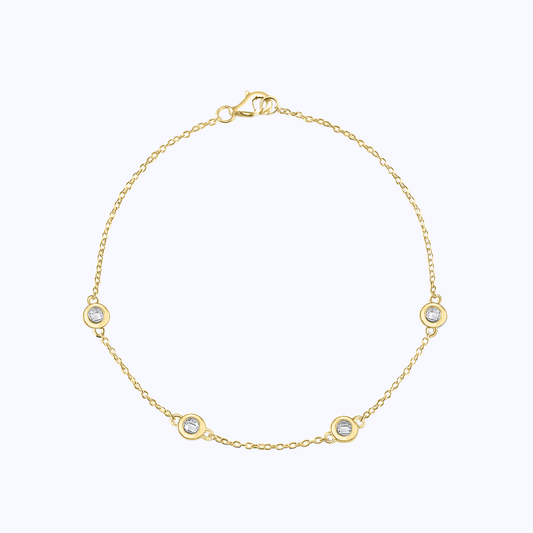 Pearich Dainty Yellow Gold Bracelet