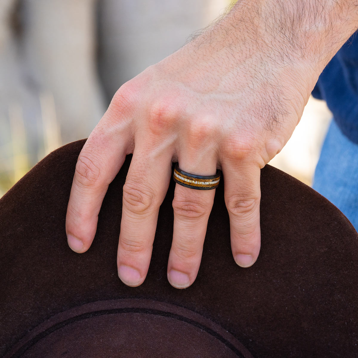 Pearich Black Statemet Ring