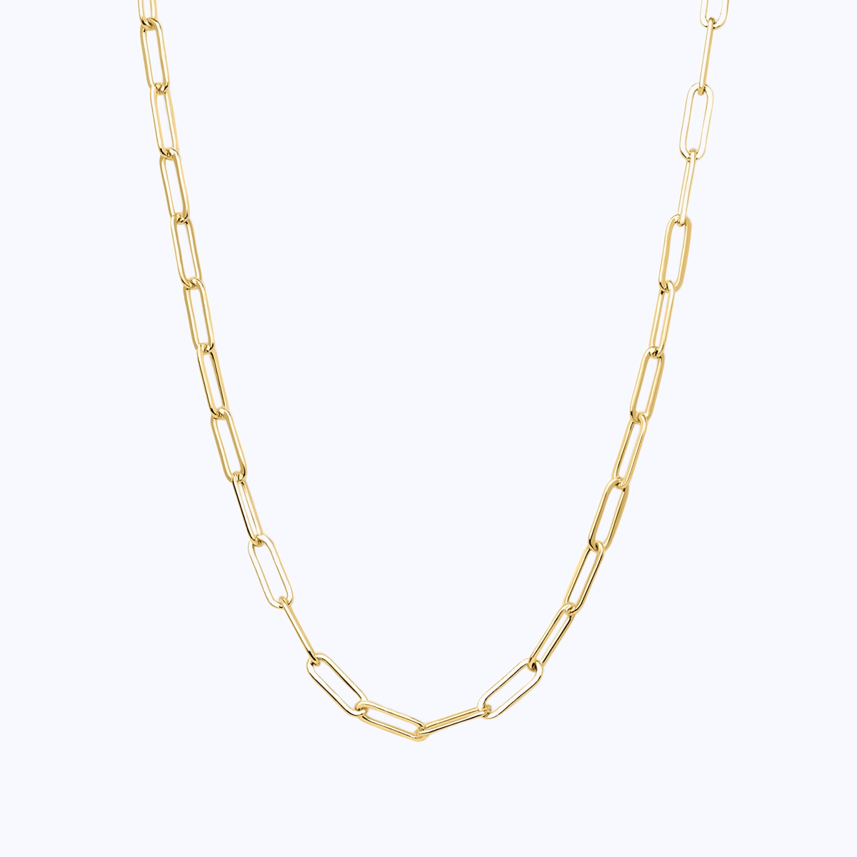 Pearich 18K Gold Paperclip Chain Necklace