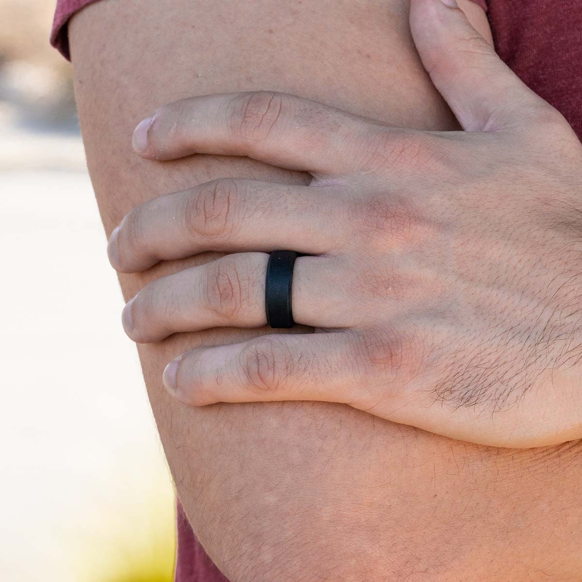 Pearich Chunky Silicone Wedding Ring - Black