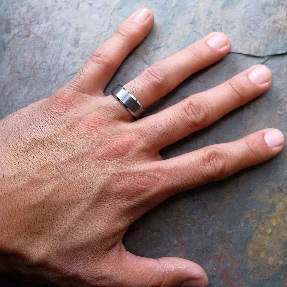 Pearich Dainty Titanium Ring