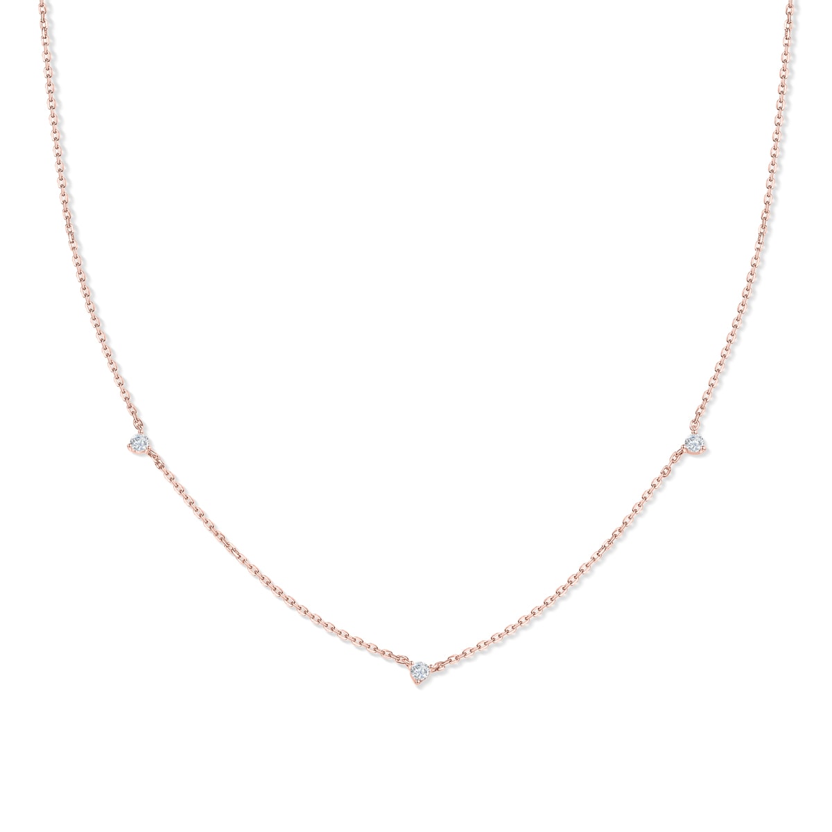 Pearich 18k Rose Gold Stone Necklace