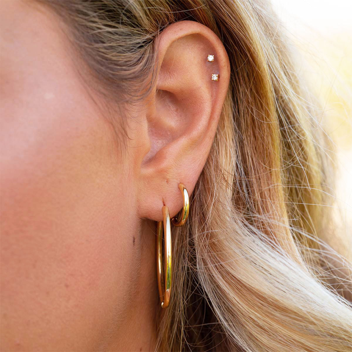 Pearich Gold Hoop Earring