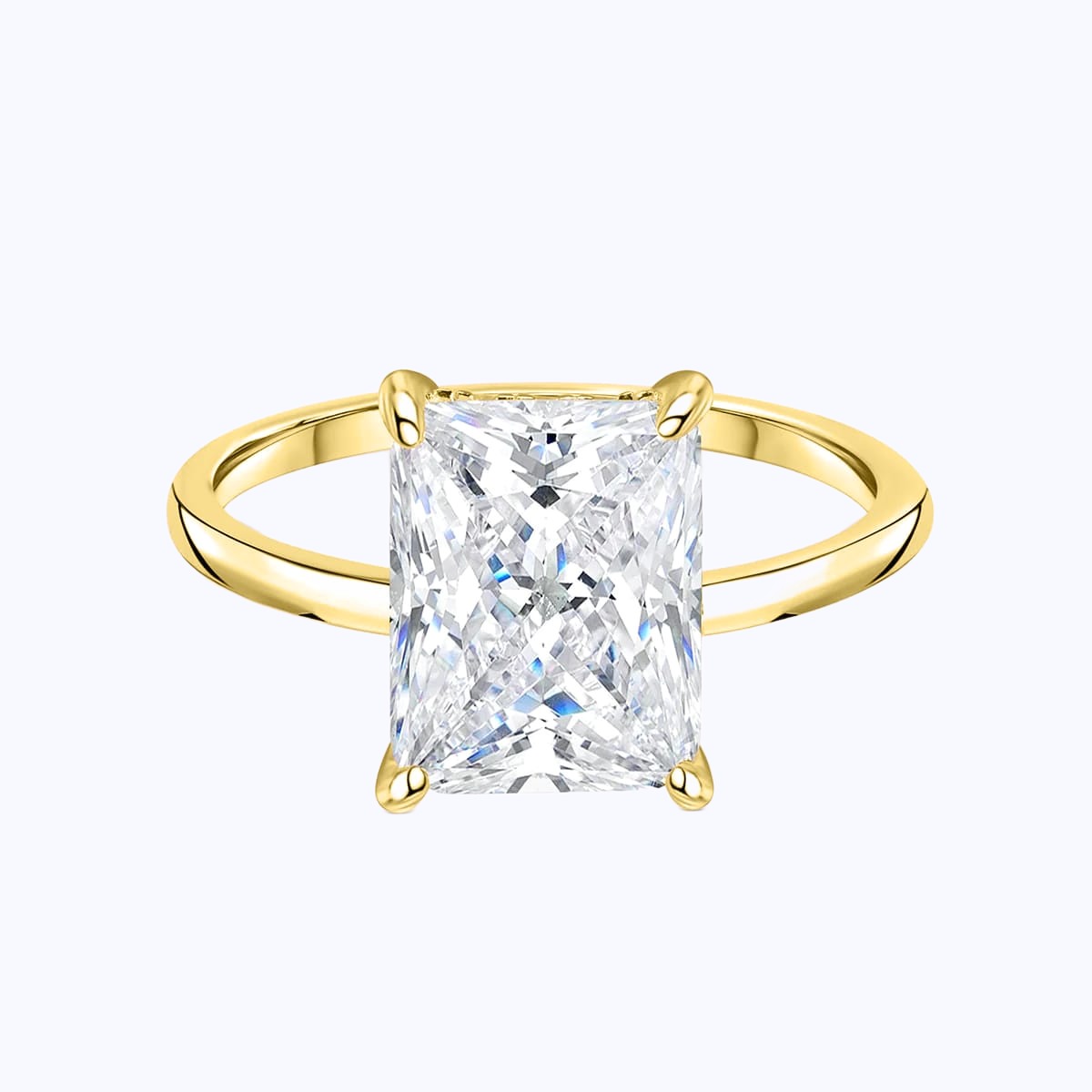 Pearich Gold Radiant Cut Wedding Ring