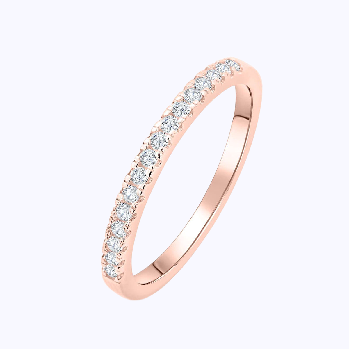 Pearich Rose Gold Half Eternity Ring