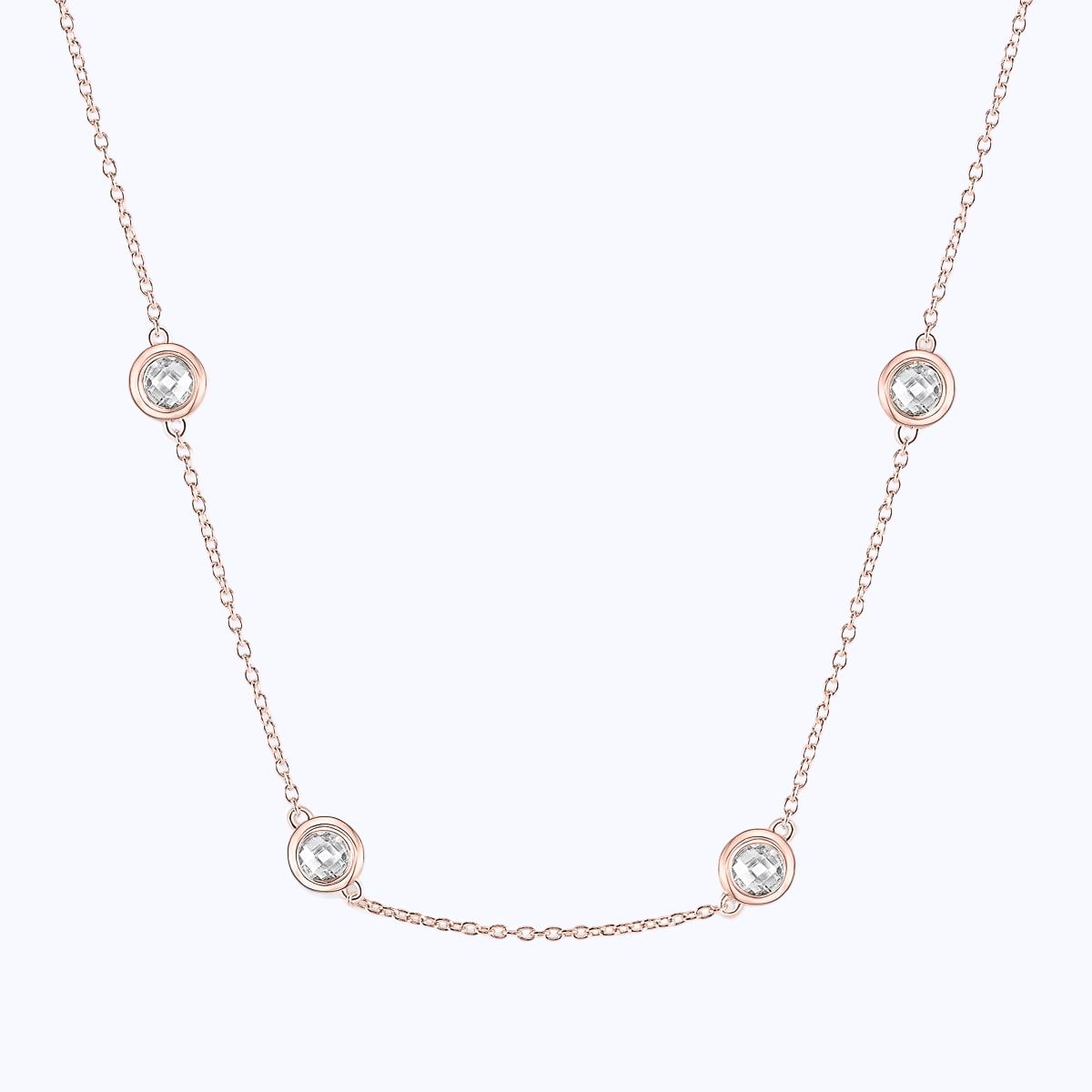 Pearich Rose Gold Diamond Necklace