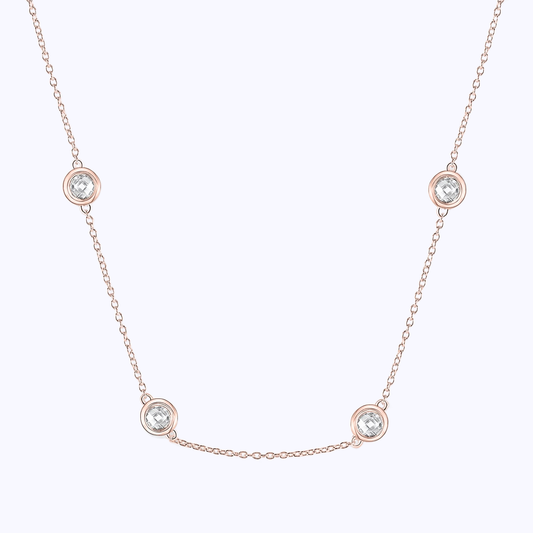 Pearich Rose Gold Diamond Necklace