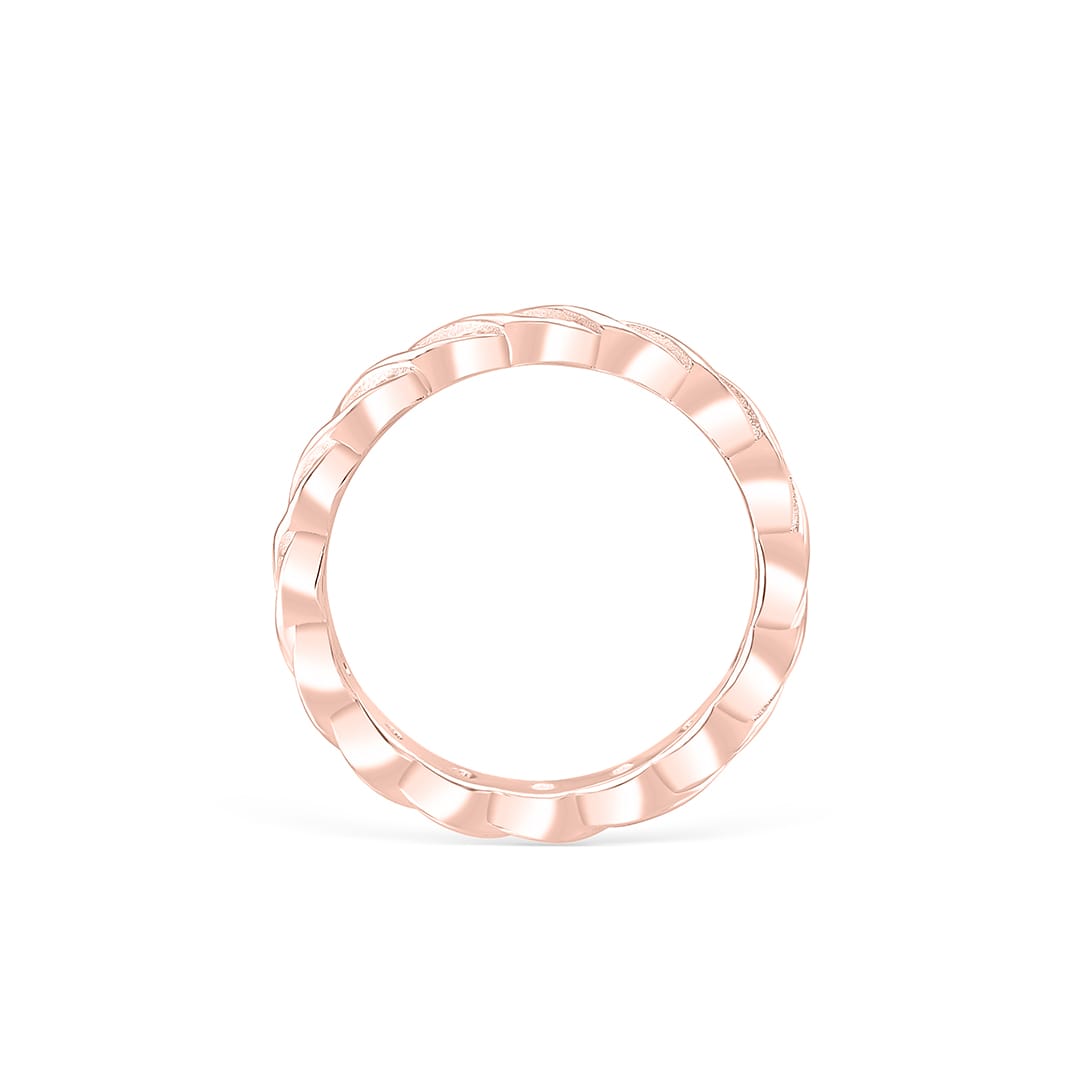 Pearich 18K Twist Eternity Band Ring- Rose Gold