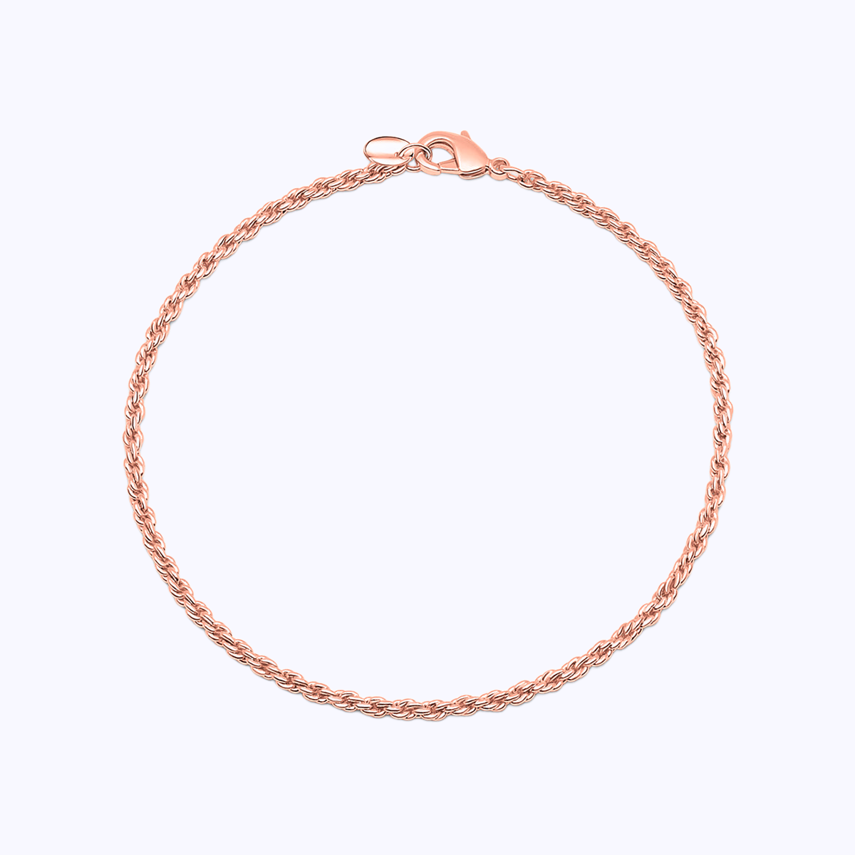 Pearich Rose Gold Rope Bracelet